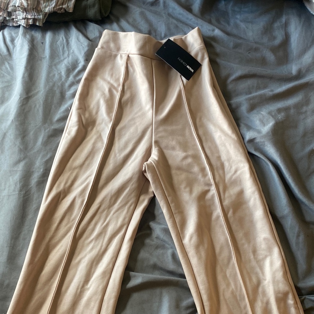Fashion nova flared leather pants